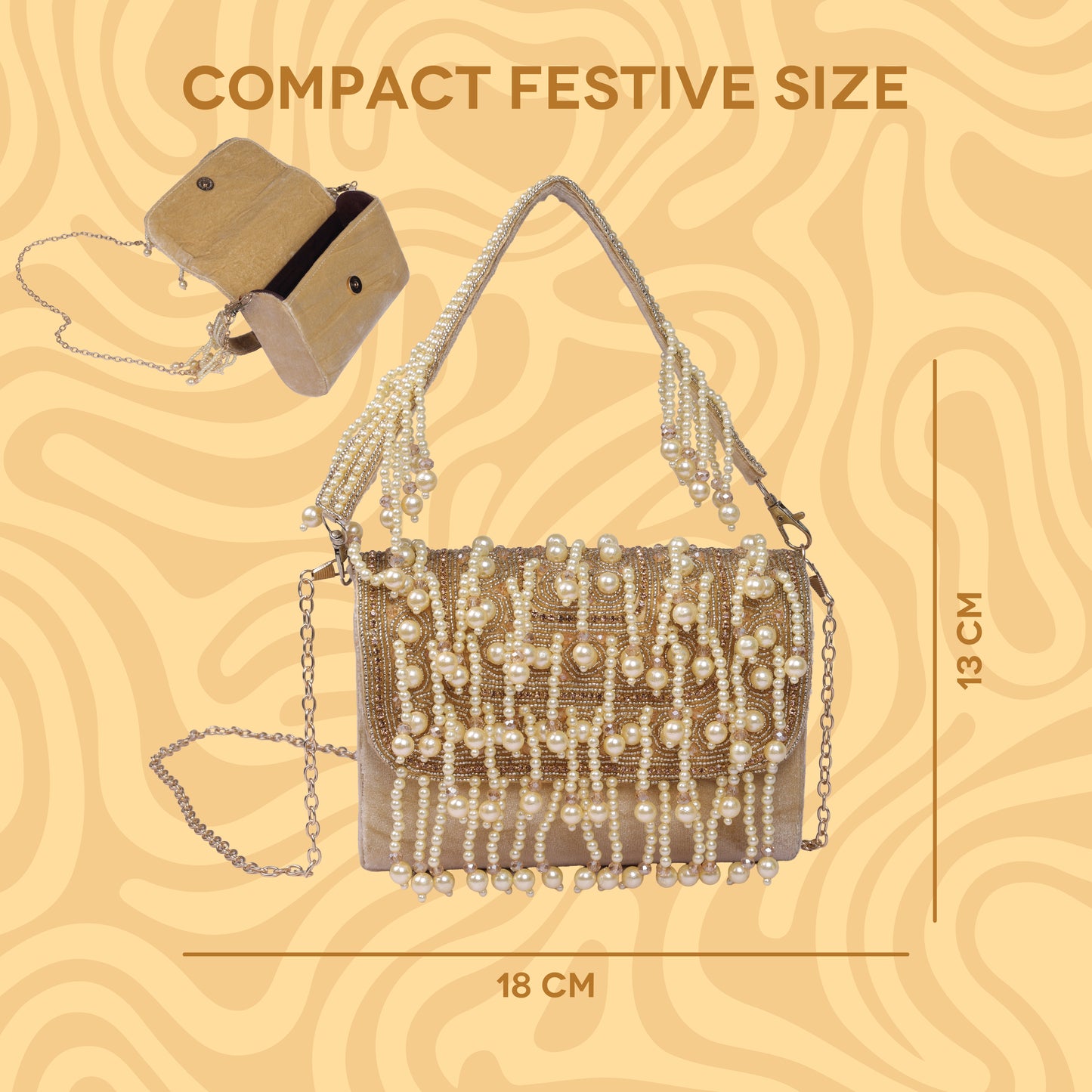 Luxury Pearl Tassel Clutch