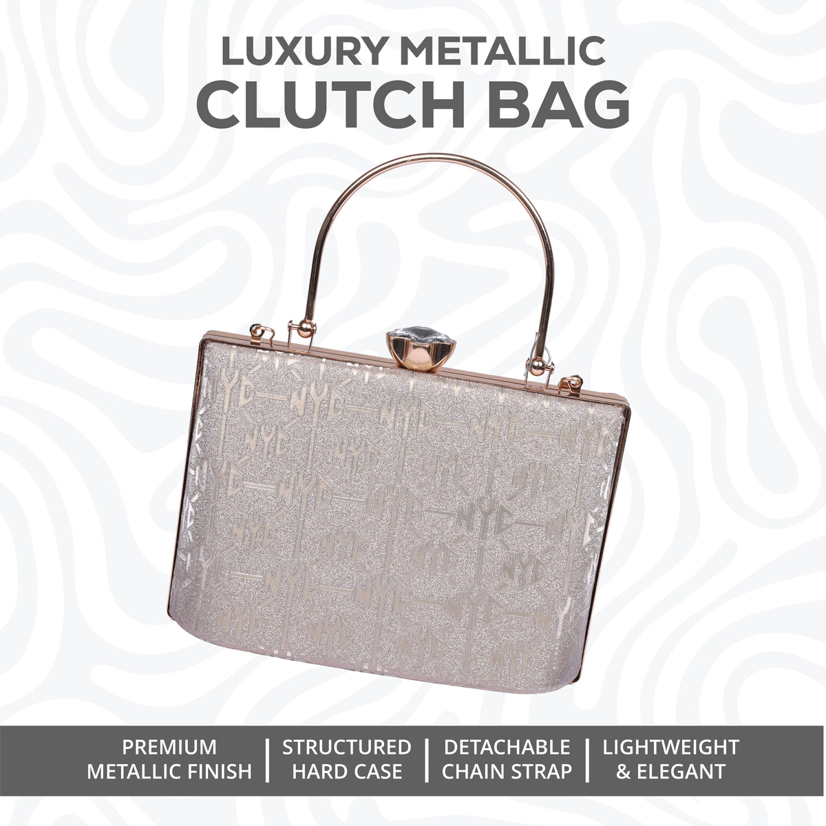Luxury Metallic Clutch Bag