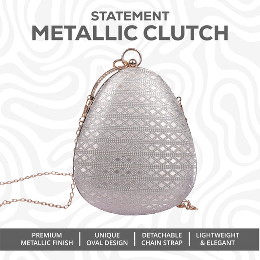 Statement Metallic Clutch