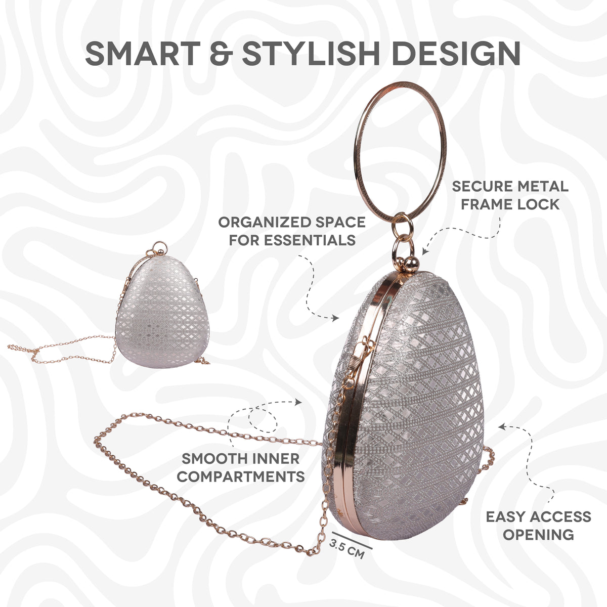 Statement Metallic Clutch