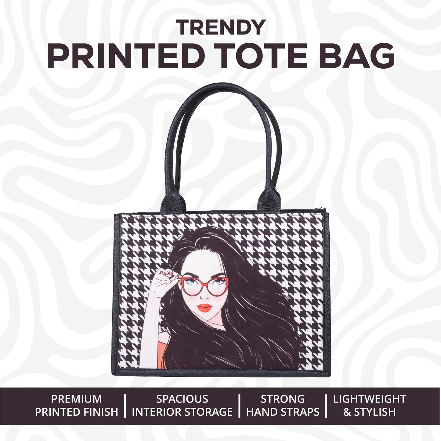 Trendy Printed Tote Bag