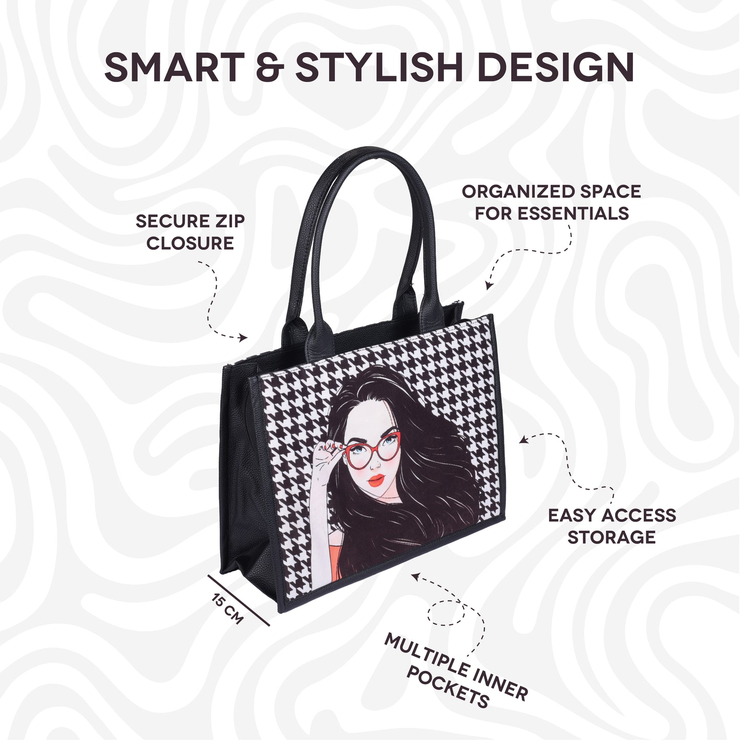 Trendy Printed Tote Bag