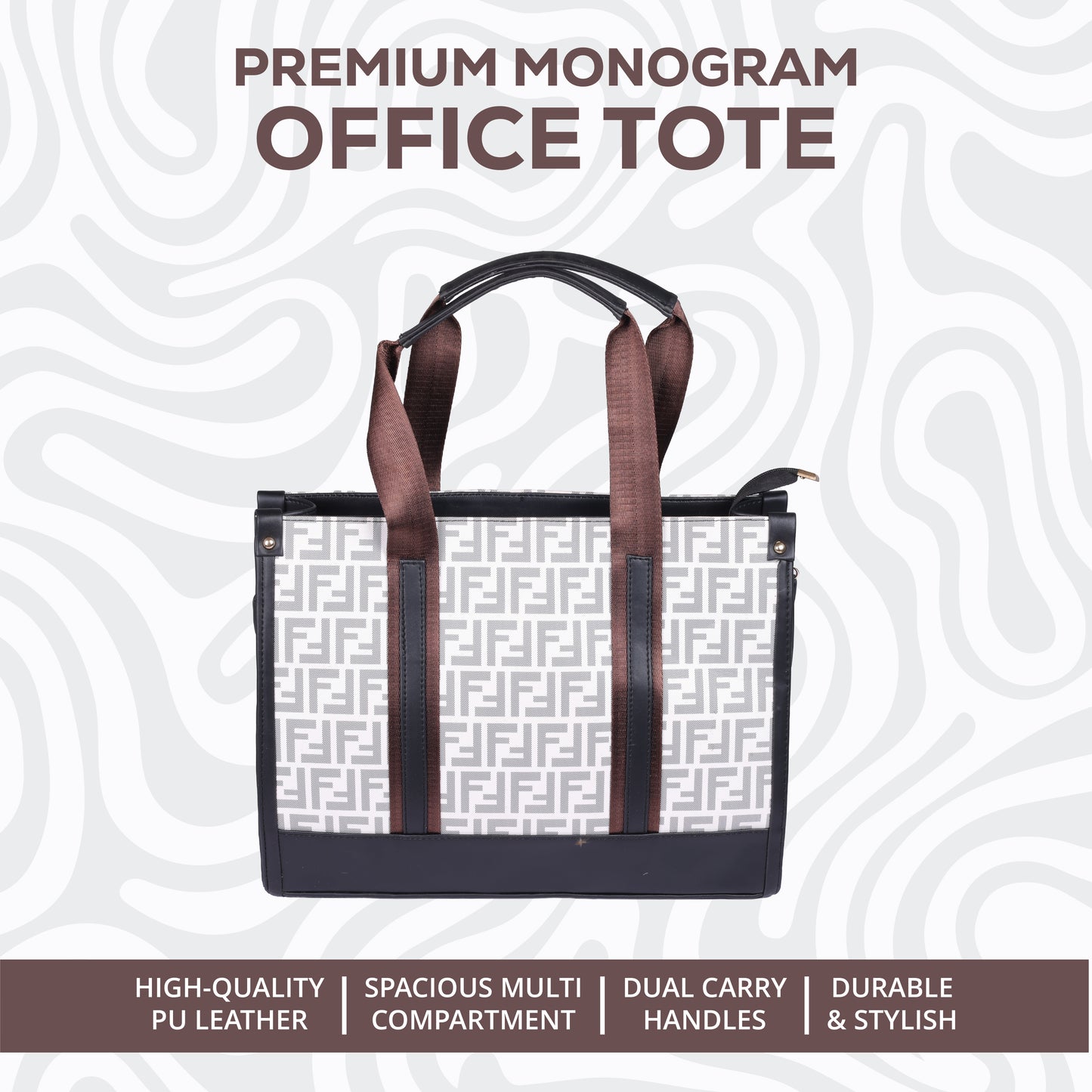 Premium Monogram Office Tote