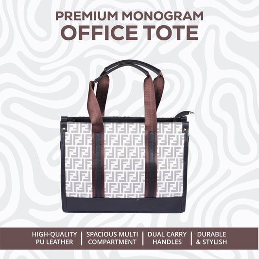 Premium Monogram Office Tote