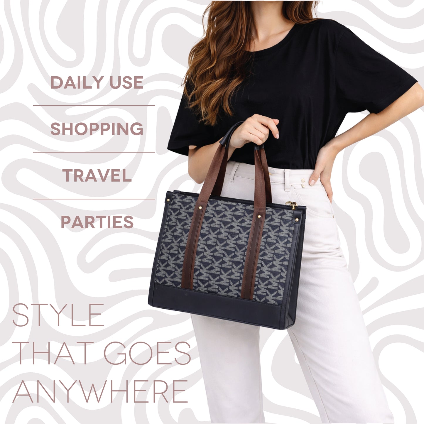 Luxury Monogram Tote Bag