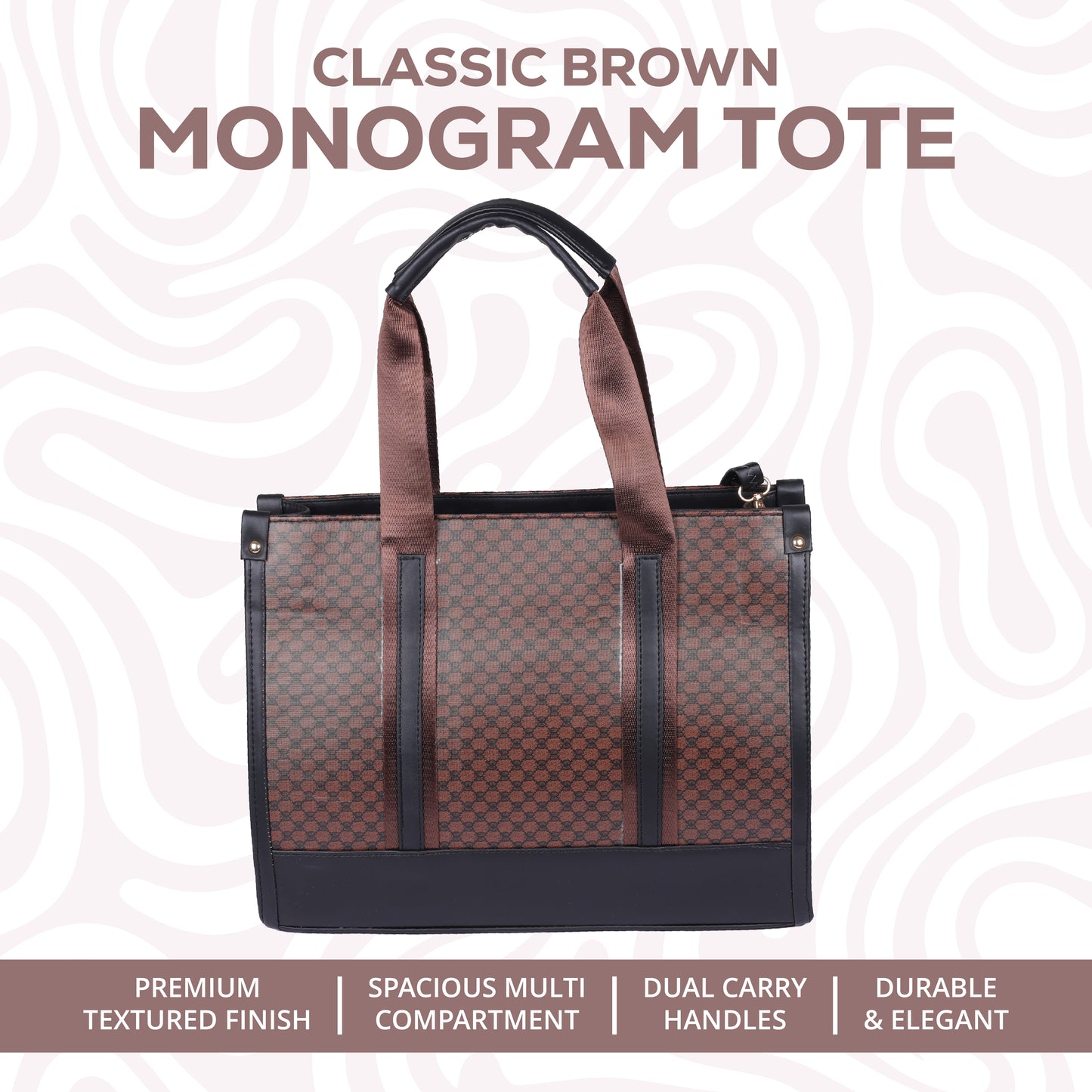 Classic Brown Monogram Tote Bag