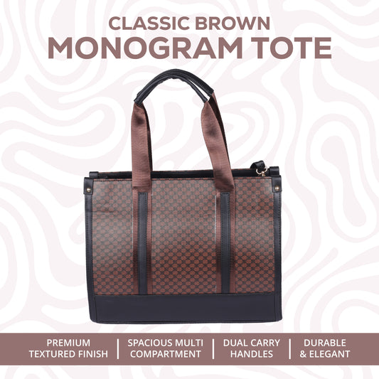 Classic Brown Monogram Tote Bag